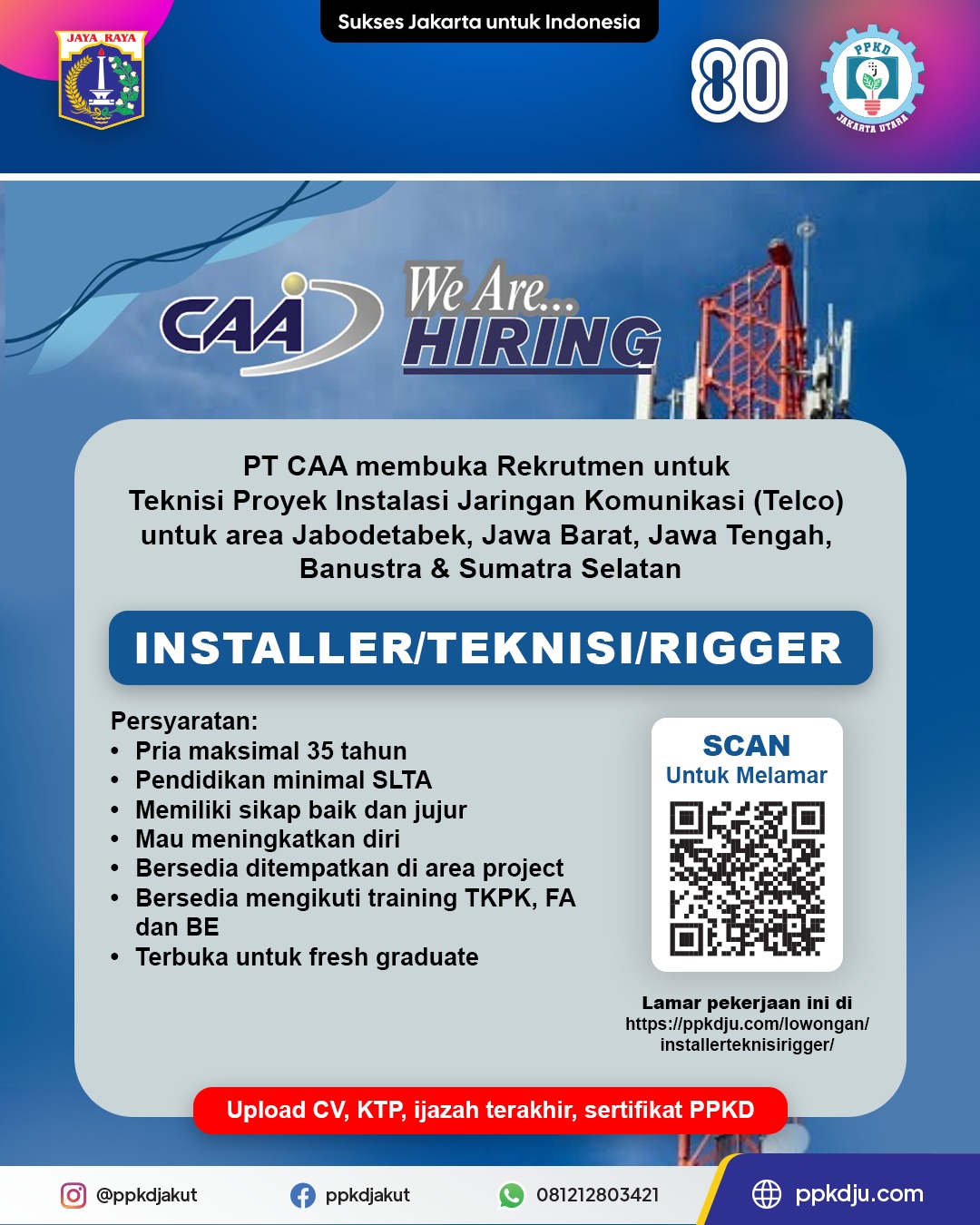 Installer/Teknisi/Rigger